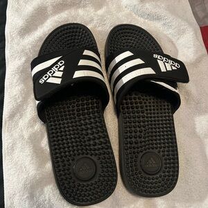 Adidas men’s  Black and White Slide Sandals